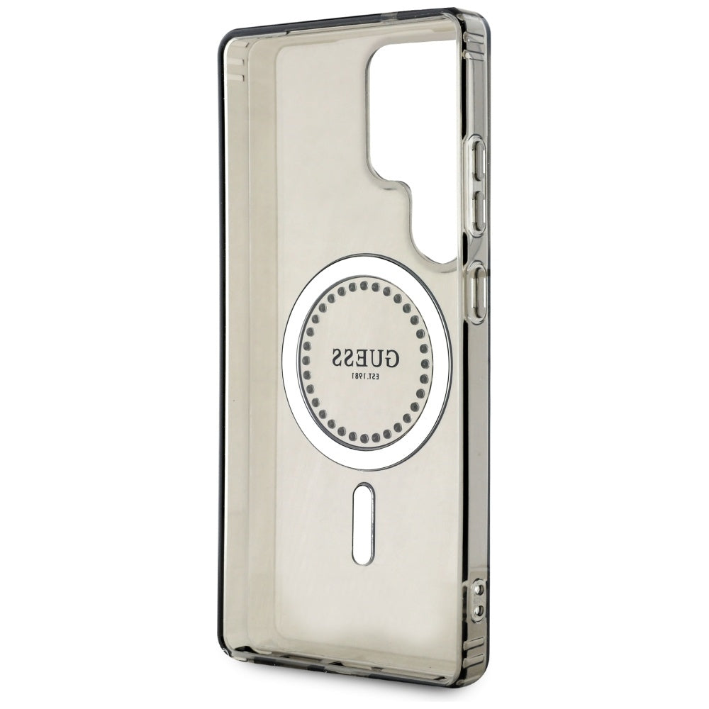 MagSafe tok Samsung Galaxy S25 Ultra S938-hez, Guess, IML Rhinestone, Fekete