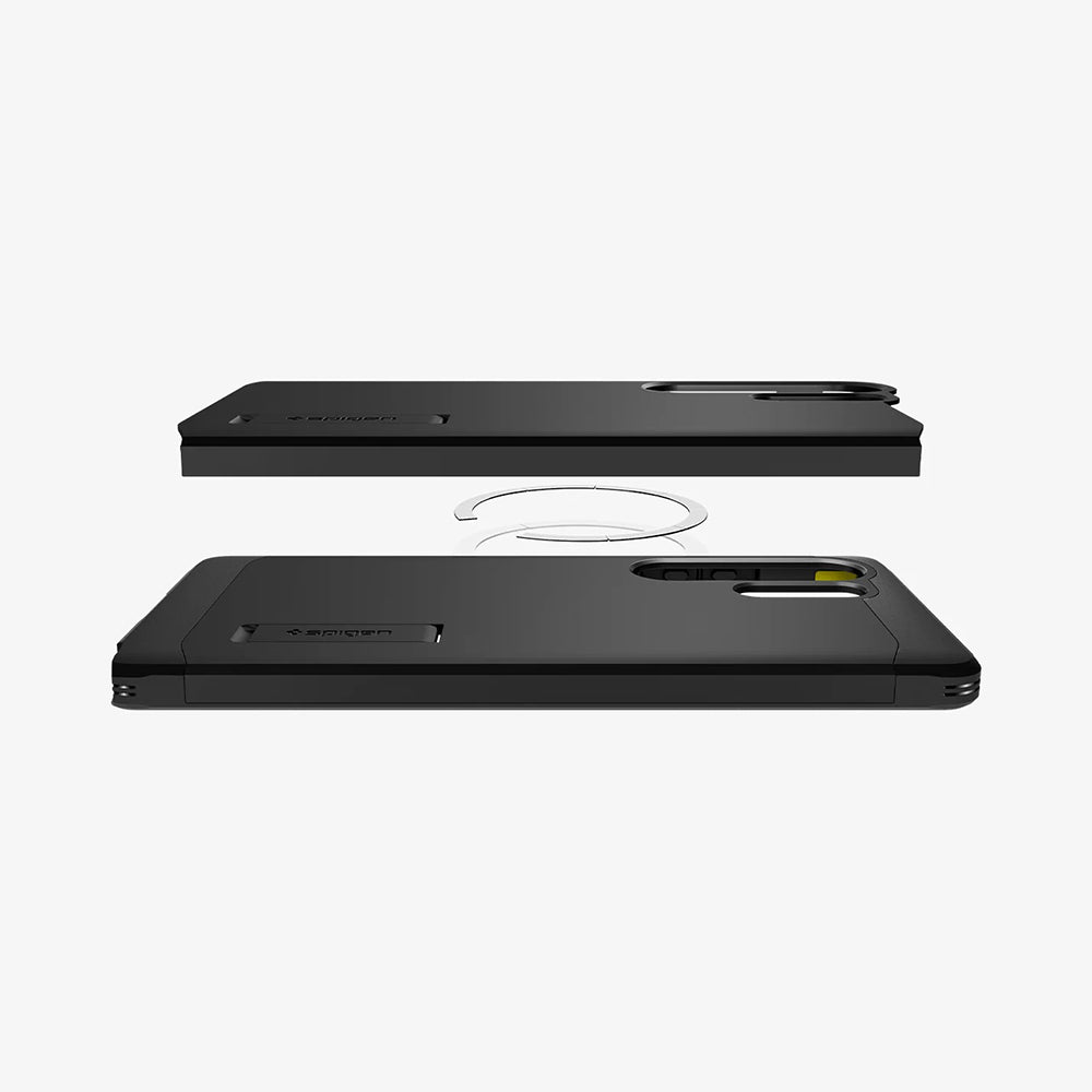 MagSafe tok Samsung Galaxy S25 Ultra S938-hez, Spigen, Tough Armor, Fekete ACS08964