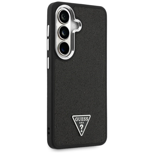 MagSafe tok Samsung Galaxy S26 Plus S947-hez, Guess, rögzített csillogó háromszög logó, fekete