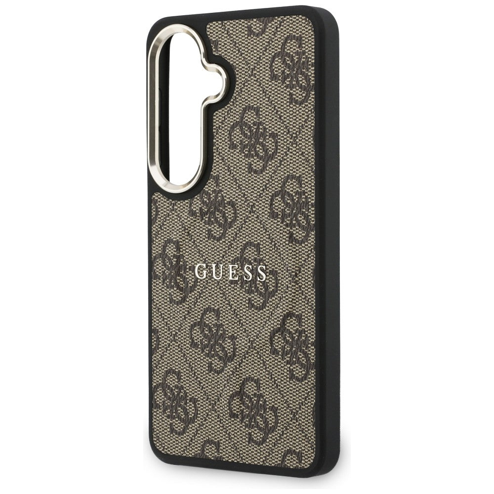 MagSafe tok Samsung Galaxy S26 S942-hez, Guess, 4G Embossed Ring, Barna