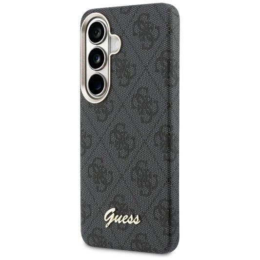 MagSafe tok Samsung Galaxy S26 S942-hez, Guess, 4G Script Logo, Fekete