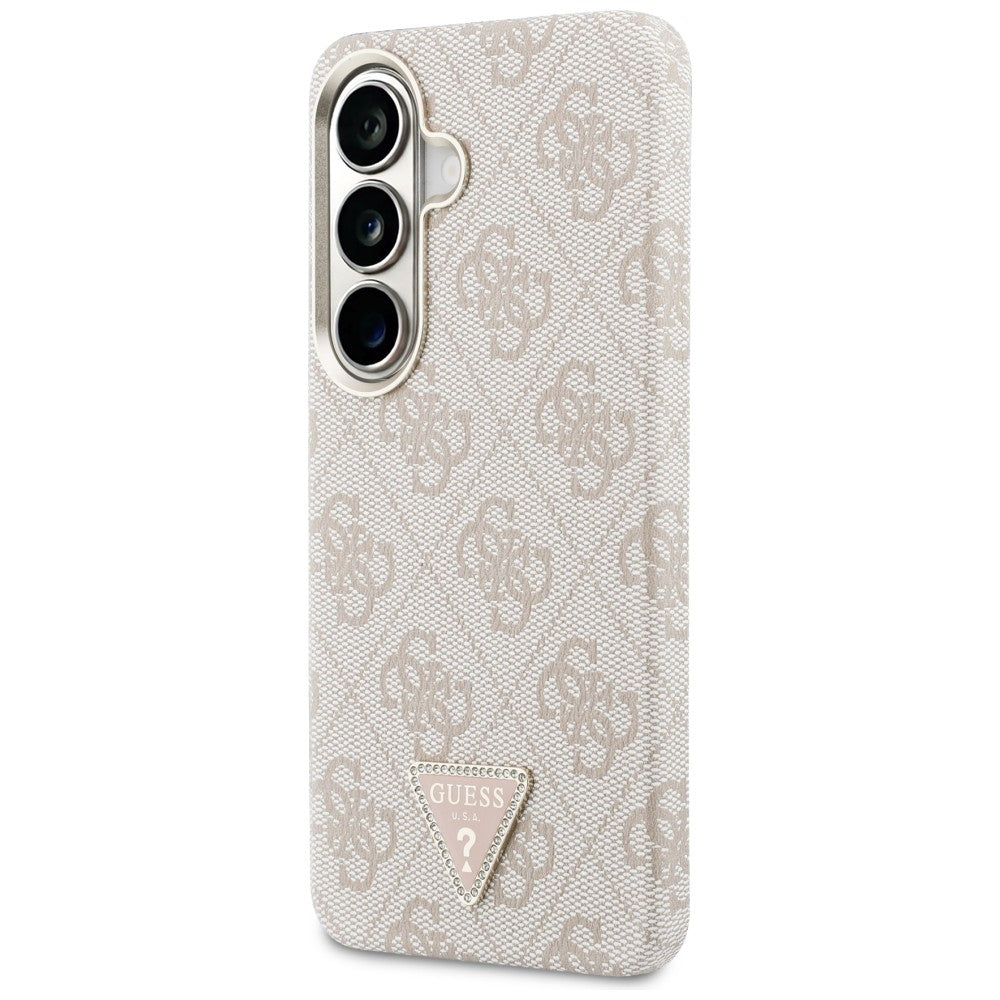 MagSafe Case for Samsung Galaxy S26 S942, Guess, 4G Triangle Logo, Pink