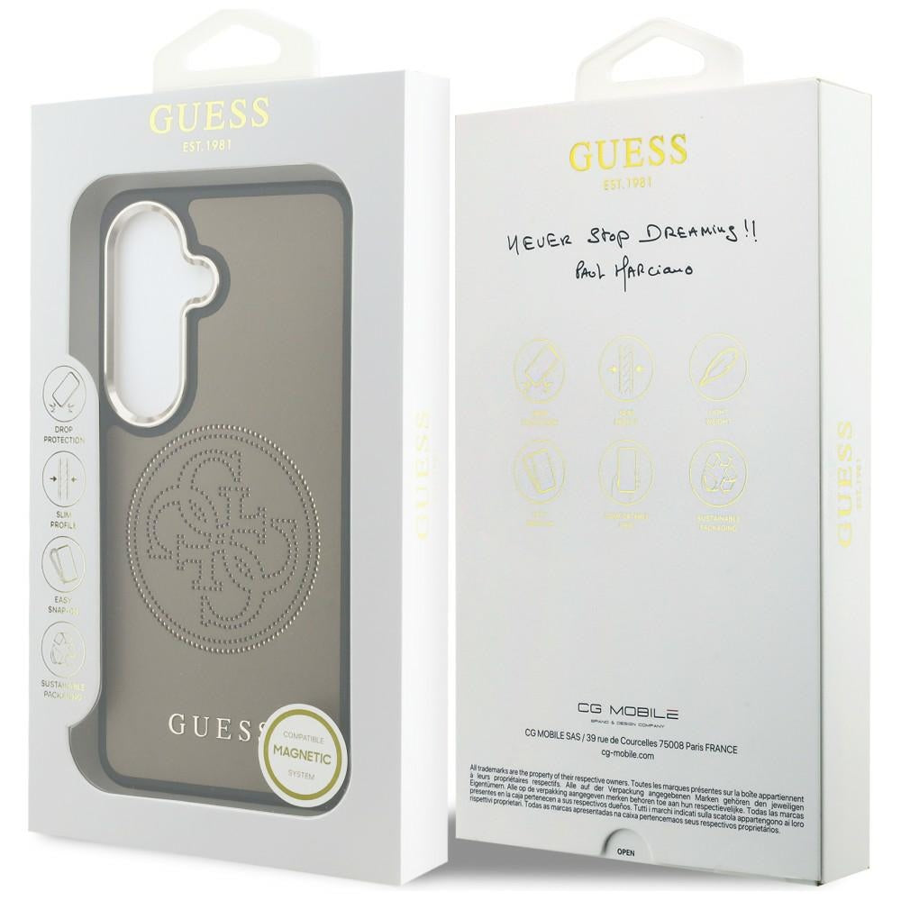 MagSafe tok Samsung Galaxy S26 S942-hez, Guess, Perforated Logo, Barna