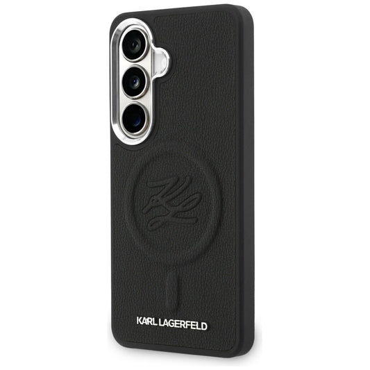 MagSafe tok Samsung Galaxy S26 S942-hez, Karl Lagerfeld, Initial Logo Debossed, Fekete