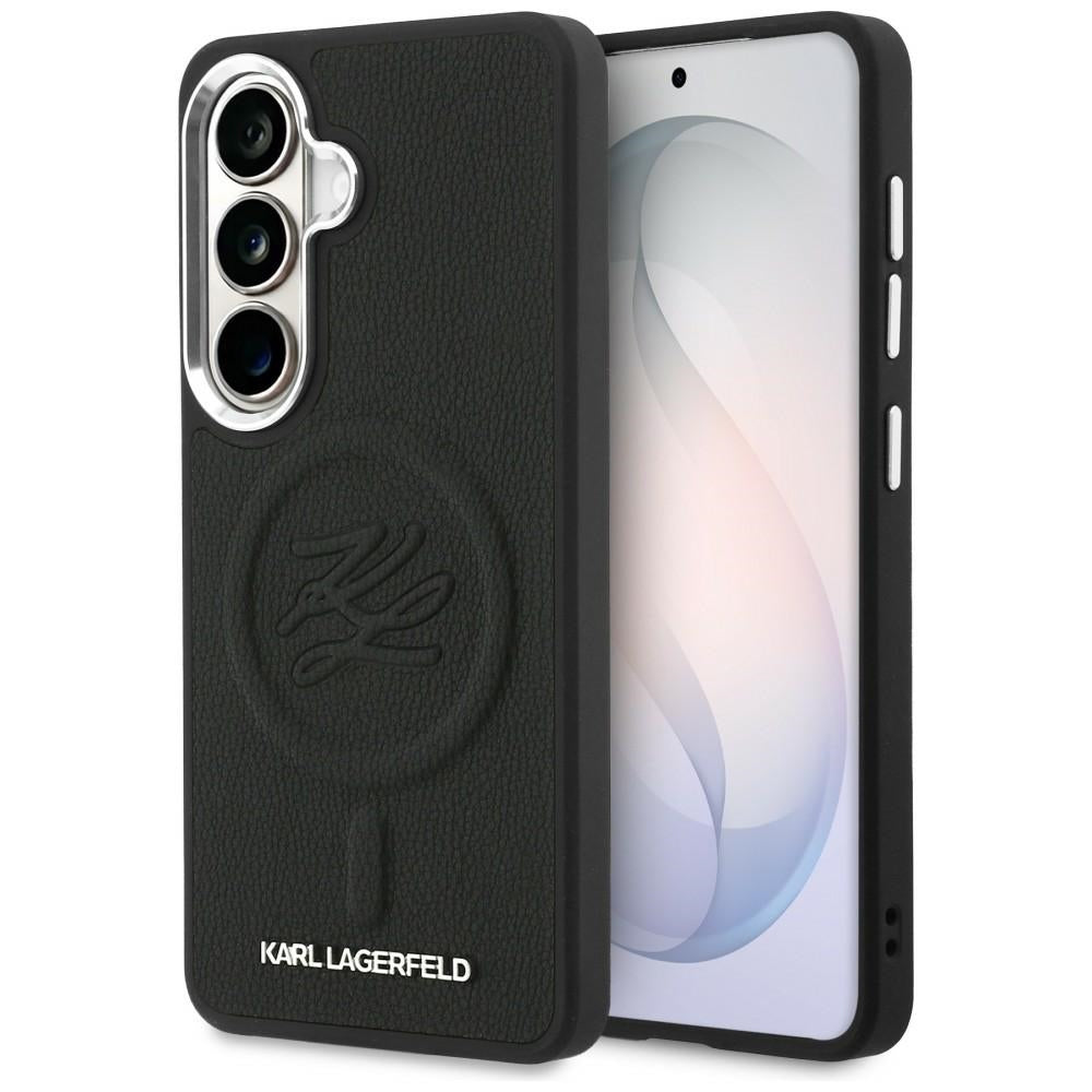 MagSafe tok Samsung Galaxy S26 S942-hez, Karl Lagerfeld, Initial Logo Debossed, Fekete
