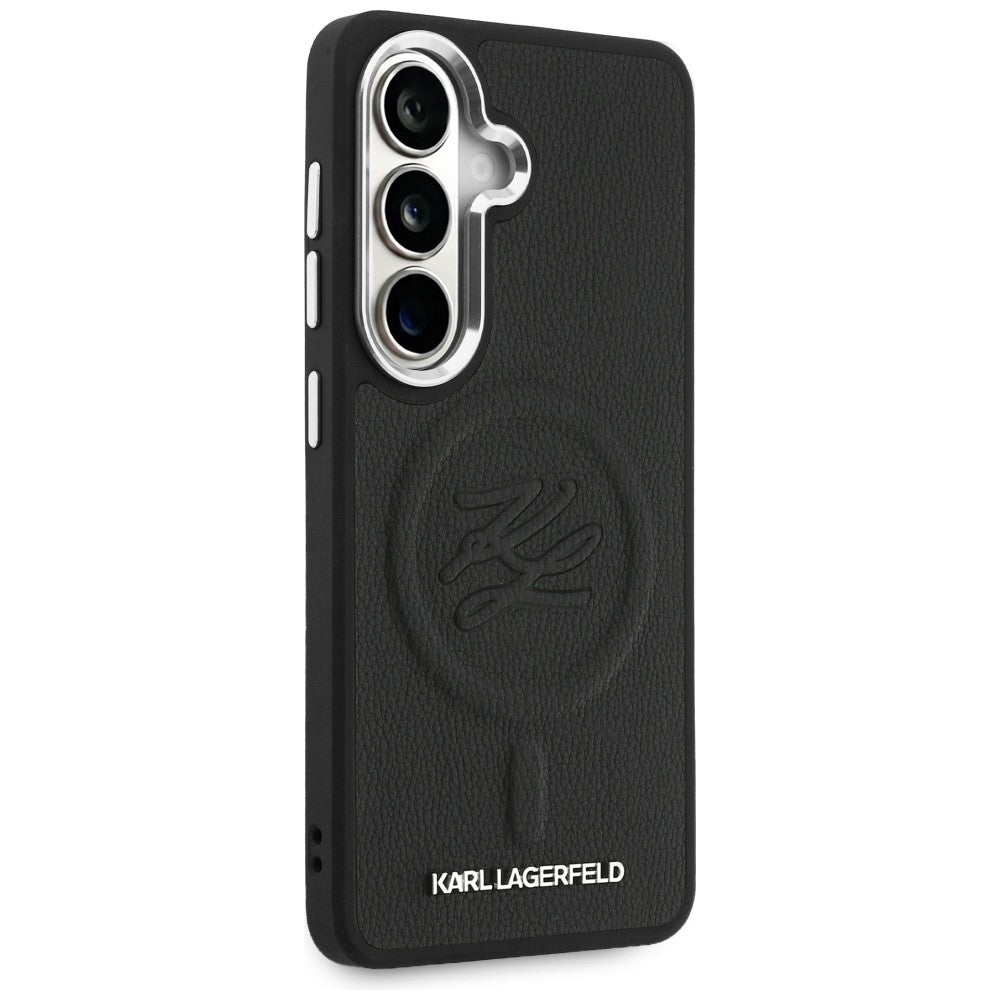 MagSafe tok Samsung Galaxy S26 S942-hez, Karl Lagerfeld, Initial Logo Debossed, Fekete