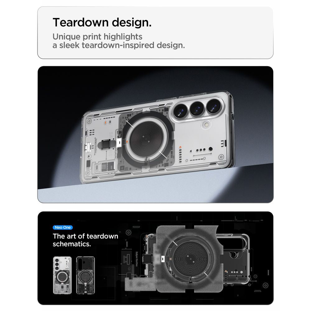 MagSafe tok Samsung Galaxy S26 S942-hez, Spigen, Ultra Hybrid Neo One, Átlátszó ACS11218