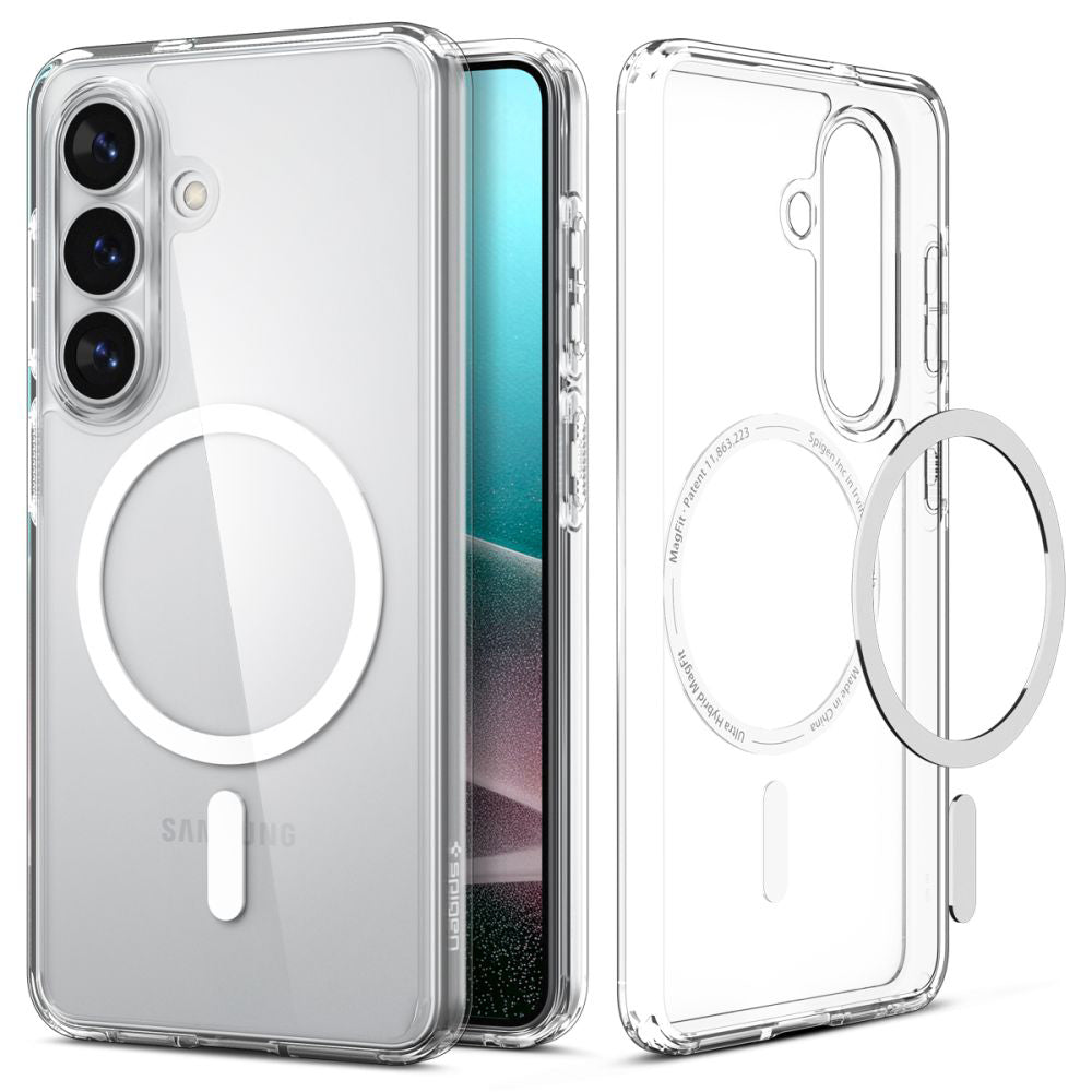 MagSafe tok Samsung Galaxy S26 S942-hez, Spigen, Ultra Hybrid, Átlátszó Fehér ACS10734