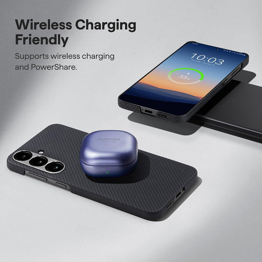 MagSafe tok Samsung Galaxy S26-hoz, Techsuit, Aramid Fiber, Fekete