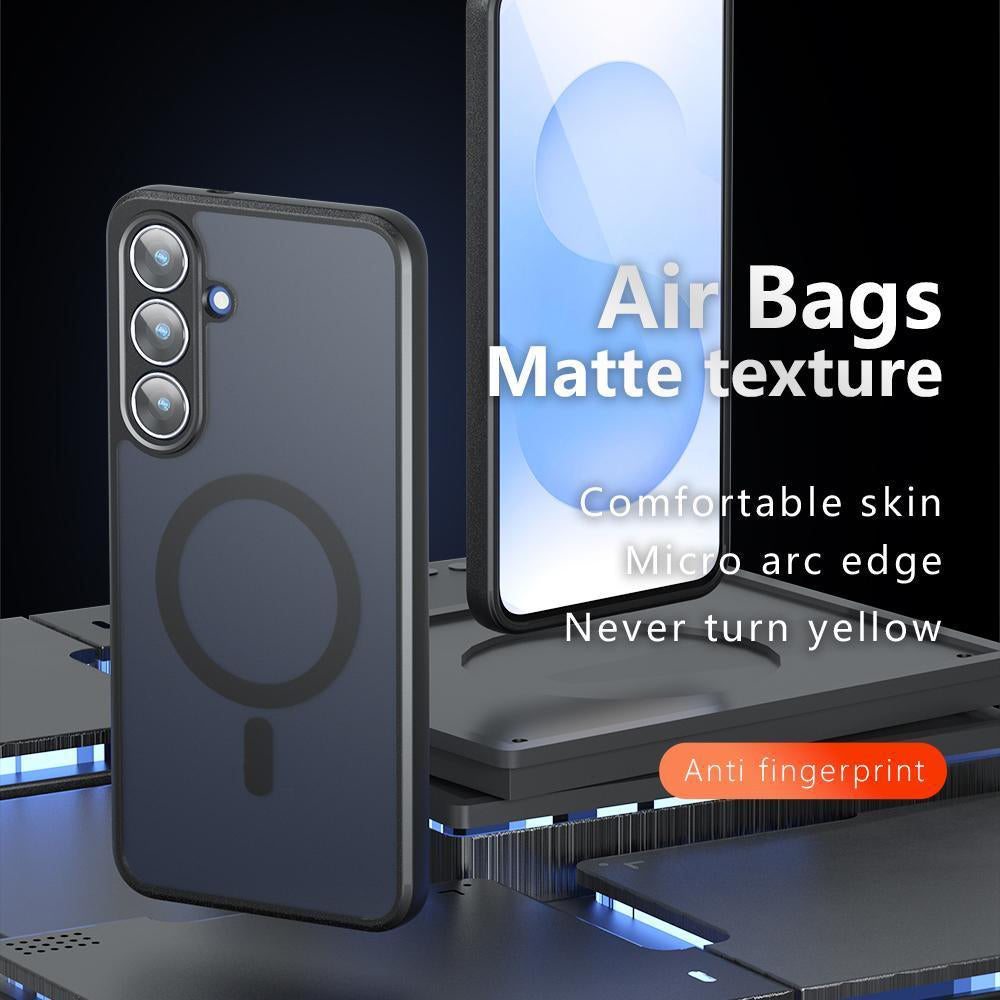 MagSafe tok Samsung Galaxy S26 S942-hez, Techsuit, PureFrost, Szaténfekete