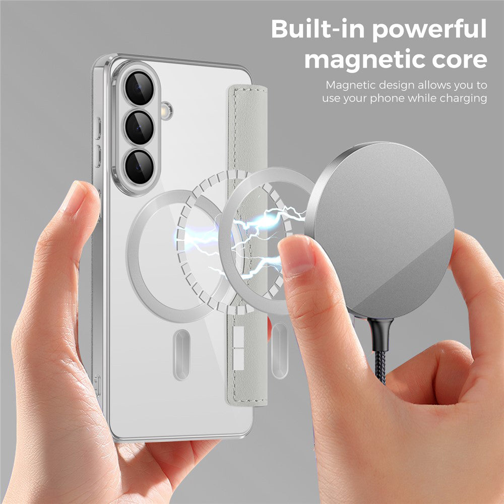 MagSafe tok Samsung Galaxy S26-hoz, Techsuit, SmartMag Book, Szürke