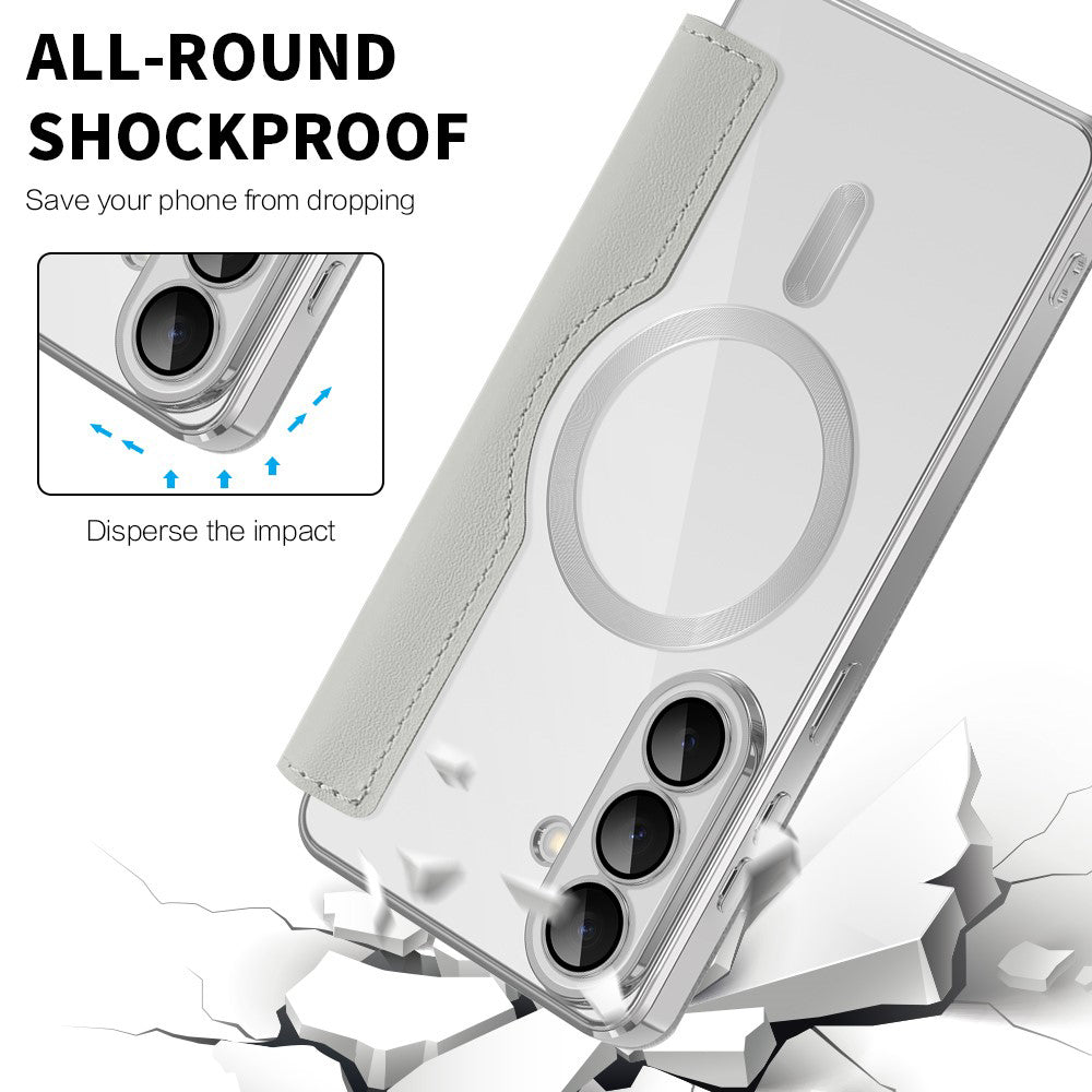 MagSafe tok Samsung Galaxy S26-hoz, Techsuit, SmartMag Book, Szürke