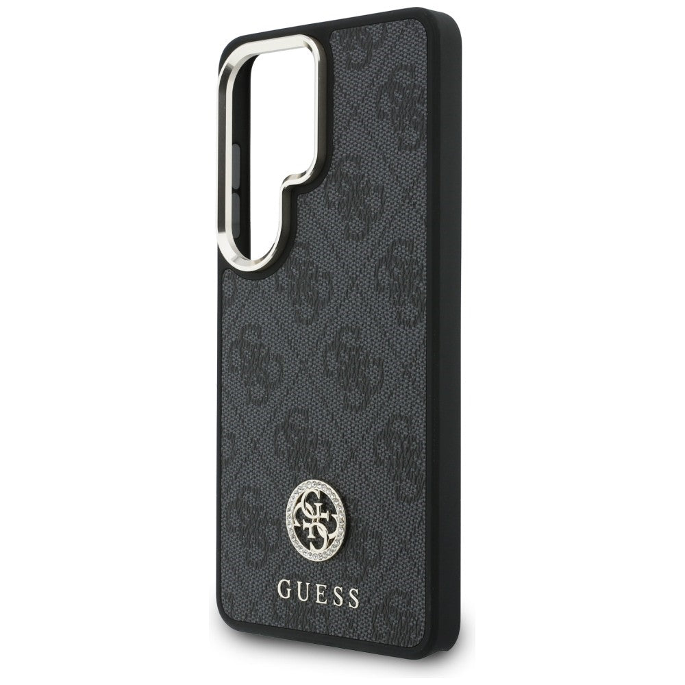 MagSafe tok Samsung Galaxy S26 Ultra S948-hoz, GUESS, 4G nagy strasszköves háromszög pánt, fekete