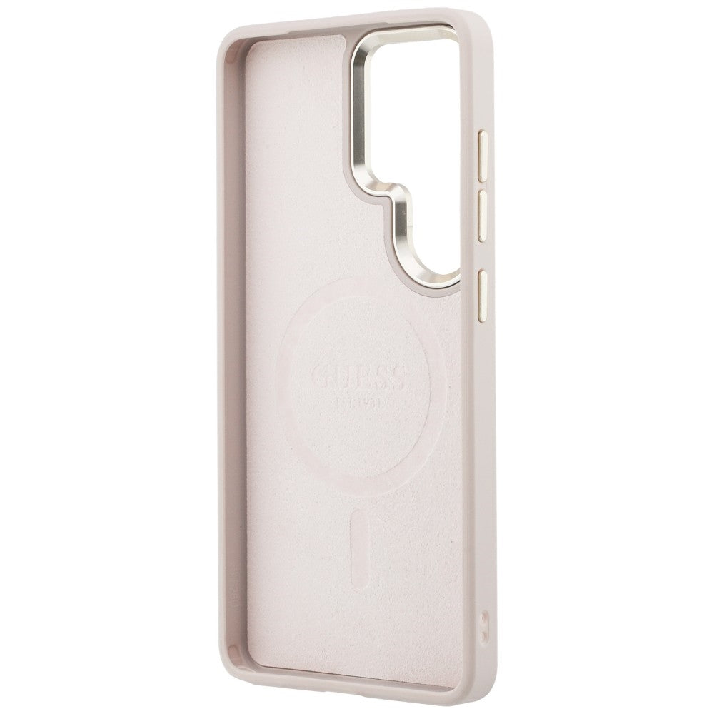 MagSafe tok Samsung Galaxy S26 Ultra S948-hez, Guess, 4G Embossed Ring, Rózsaszín