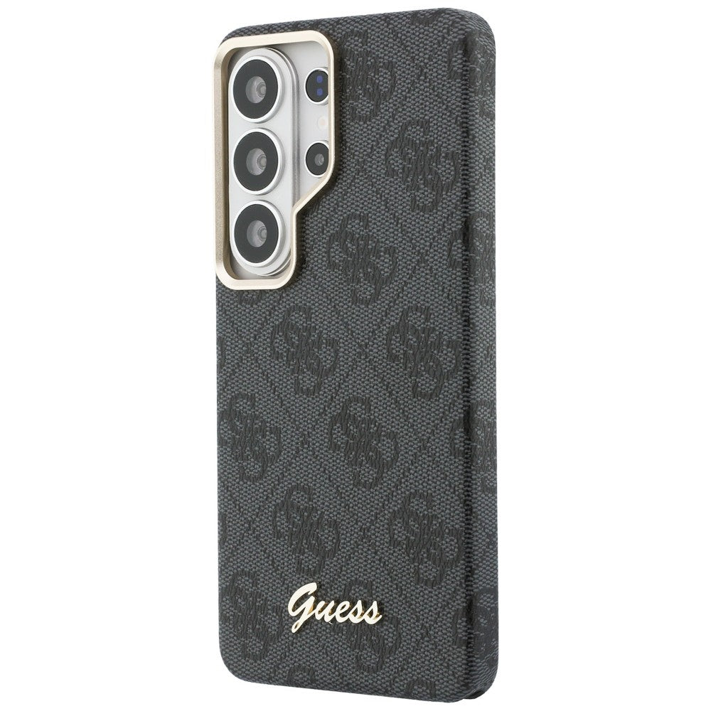MagSafe tok Samsung Galaxy S26 Ultra S948-hez, Guess, 4G Script Logo, Fekete