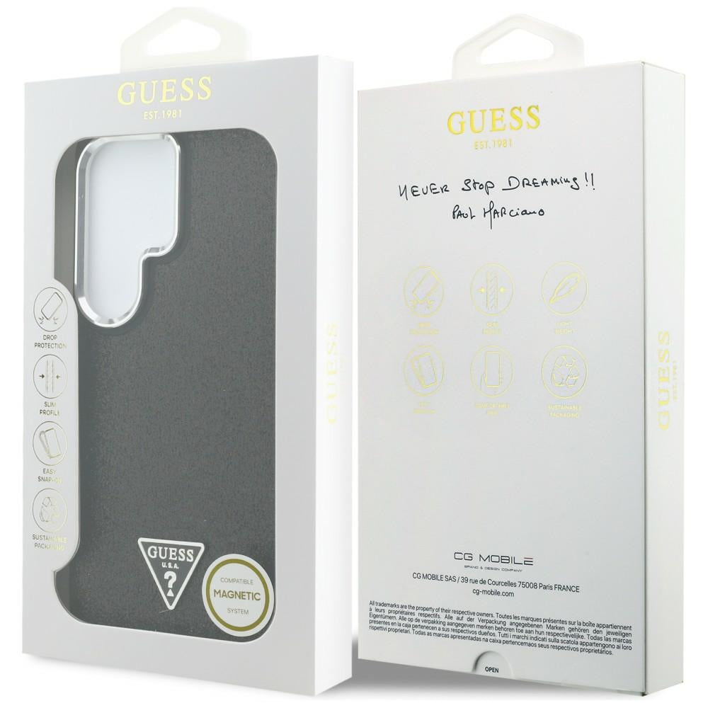 MagSafe tok Samsung Galaxy S26 Ultra S948-hez, Guess, Fix Glitter Triangle Logo, Fekete