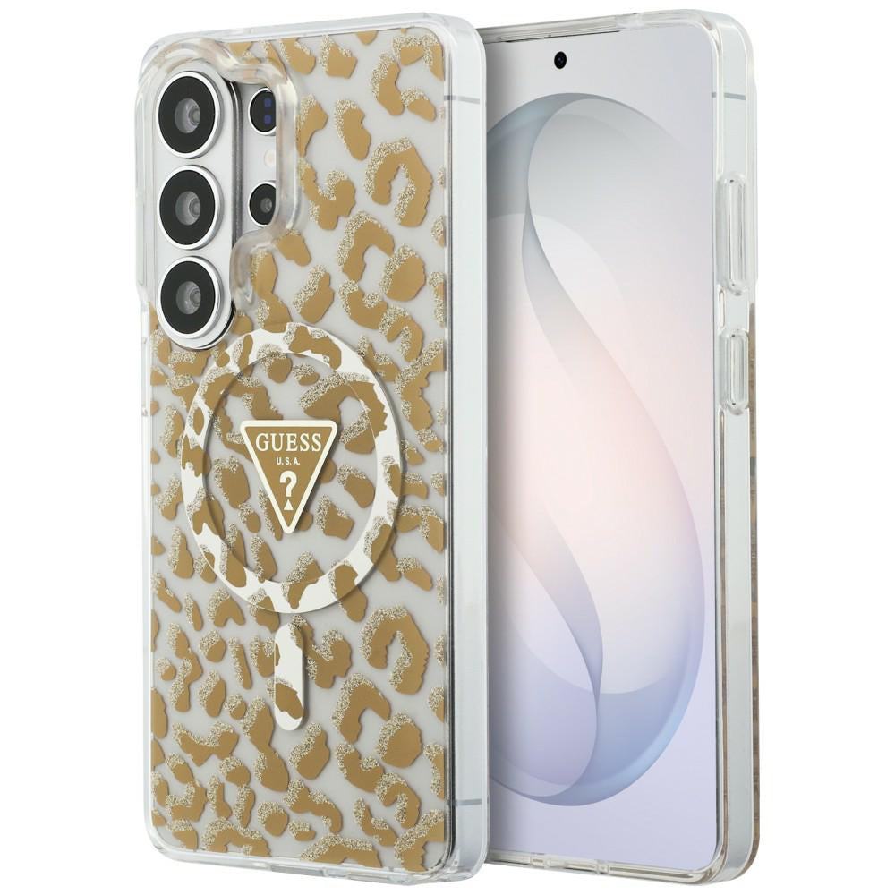 MagSafe tok Samsung Galaxy S26 Ultra S948-hez, Guess, IML Leopard minta, Barna