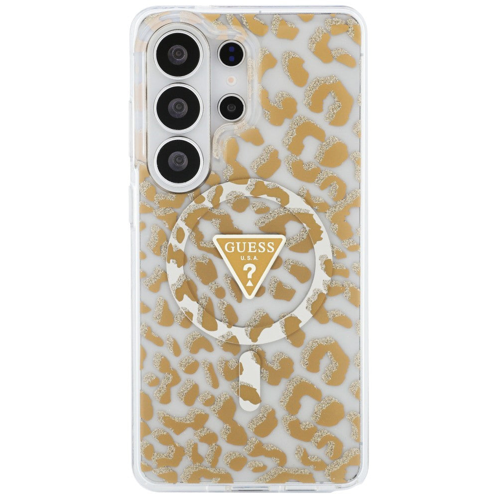 MagSafe tok Samsung Galaxy S26 Ultra S948-hez, Guess, IML Leopard minta, Barna