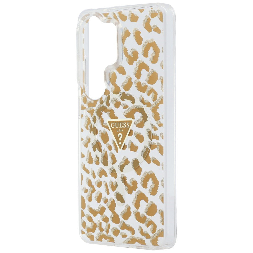 MagSafe tok Samsung Galaxy S26 Ultra S948-hez, Guess, IML Leopard minta, Barna