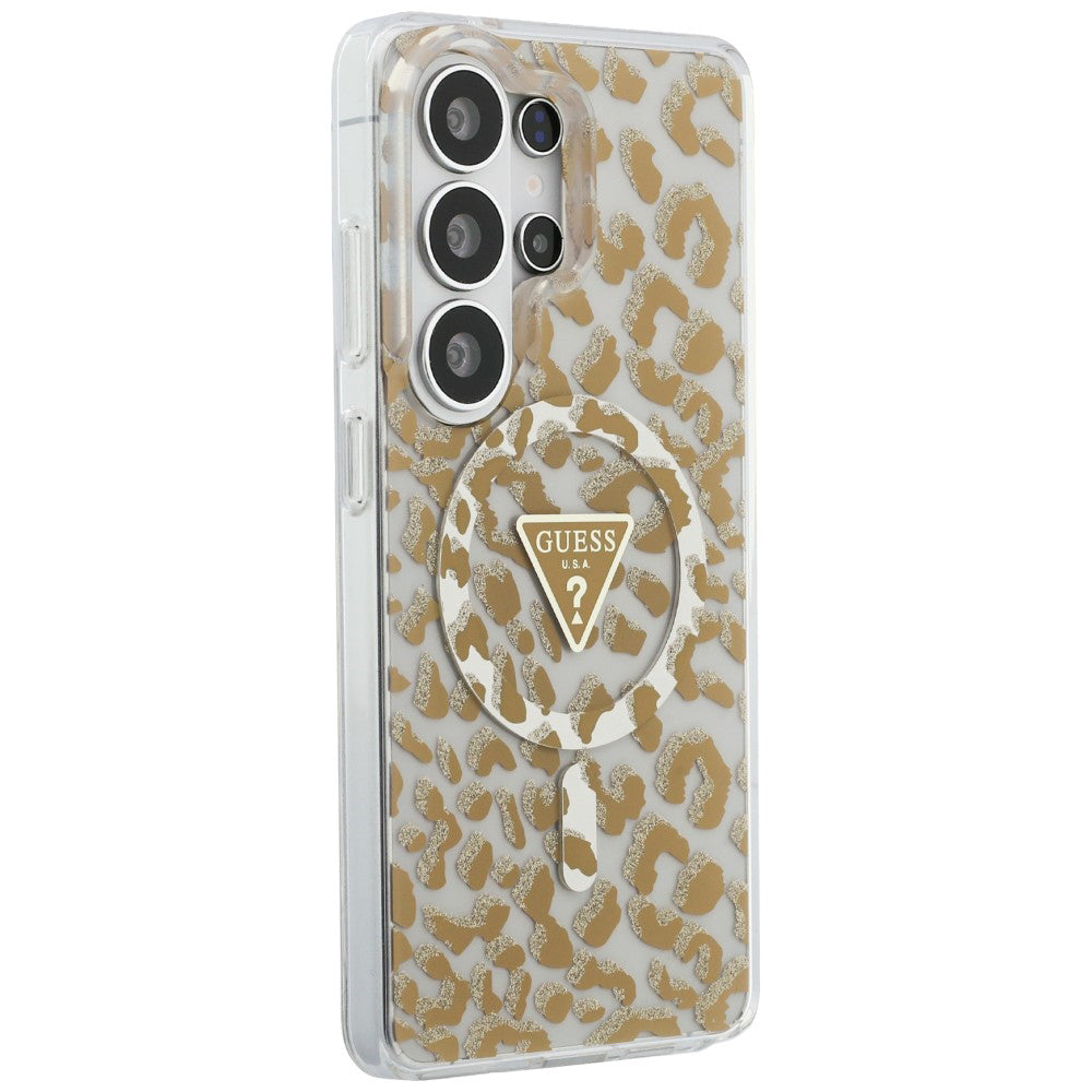 MagSafe tok Samsung Galaxy S26 Ultra S948-hez, Guess, IML Leopard minta, Barna