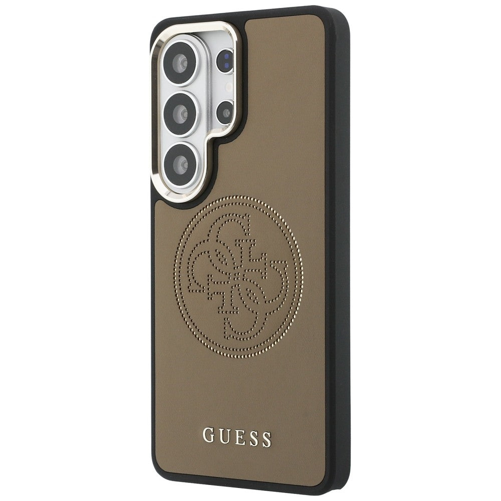 MagSafe Case for Samsung Galaxy S26 Ultra S948, Guess, Perforated Logo, Brown