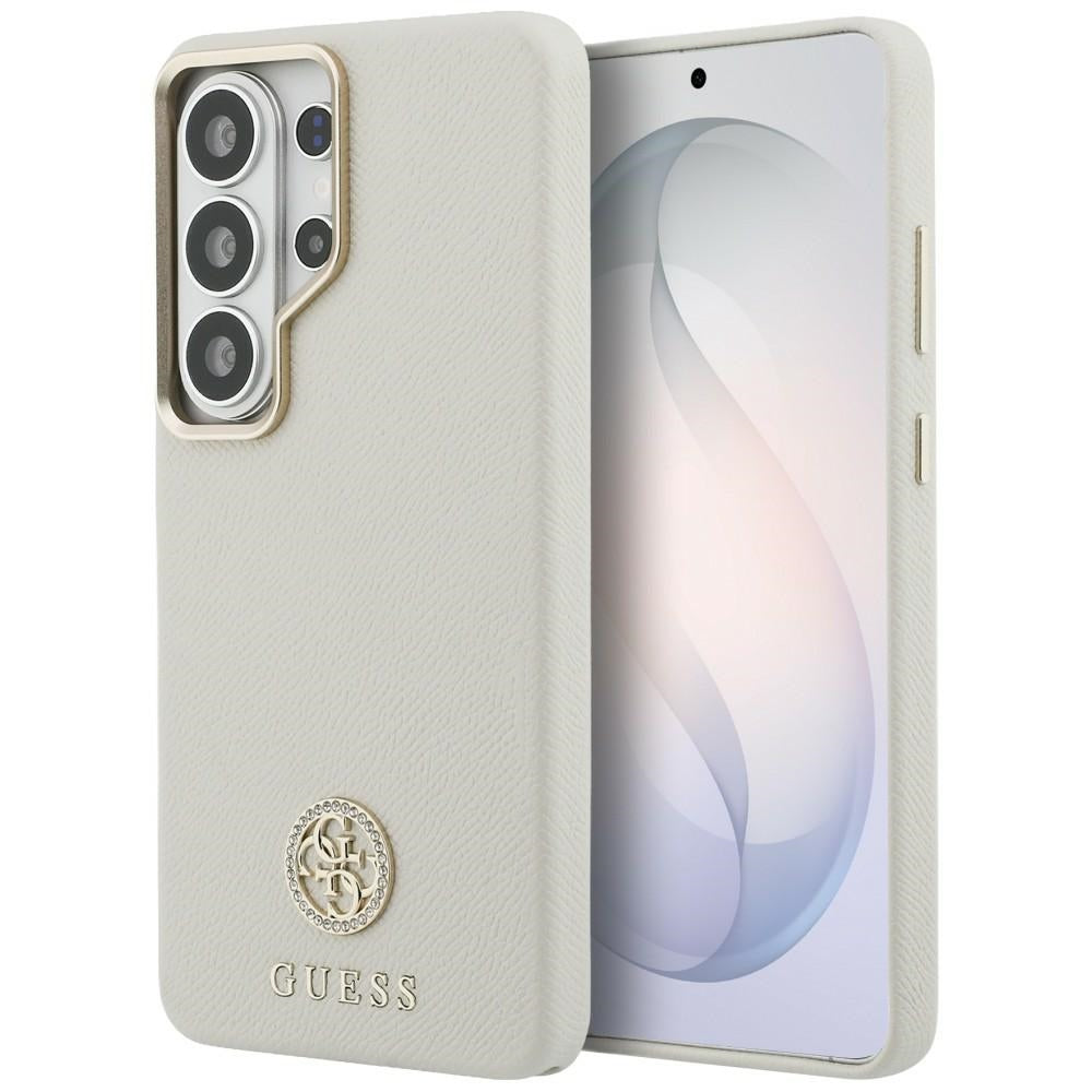 MagSafe tok Samsung Galaxy S26 Ultra S948-hez, Guess, Rhinestone Round Logo, Bézs