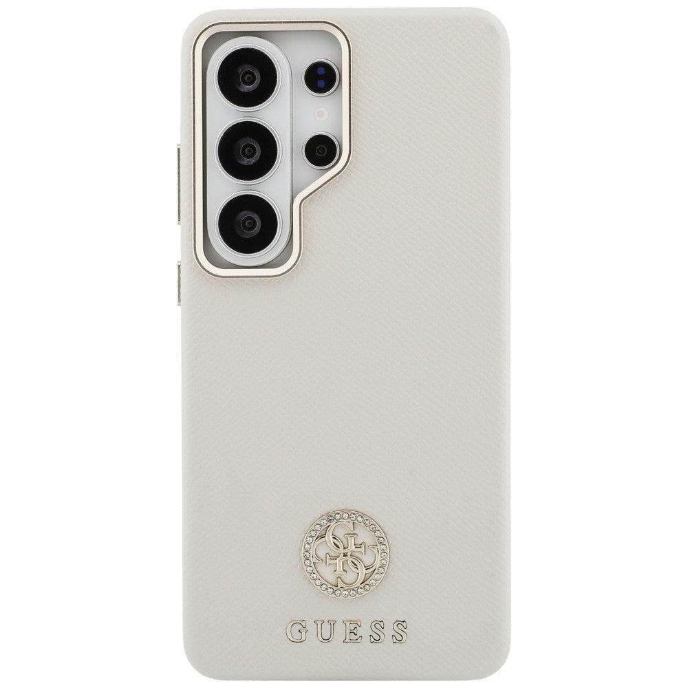 MagSafe tok Samsung Galaxy S26 Ultra S948-hez, Guess, Rhinestone Round Logo, Bézs