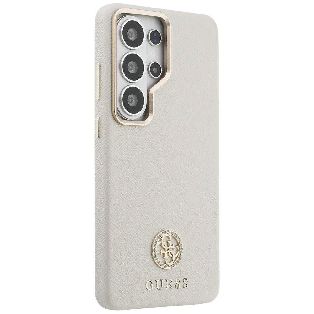MagSafe tok Samsung Galaxy S26 Ultra S948-hez, Guess, Rhinestone Round Logo, Bézs