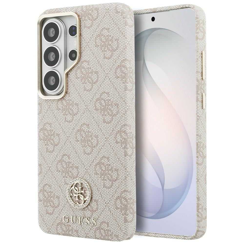 MagSafe tok Samsung Galaxy S26 Ultra S948-hez, Guess, Rhinestone Round Logo, Rózsaszín
