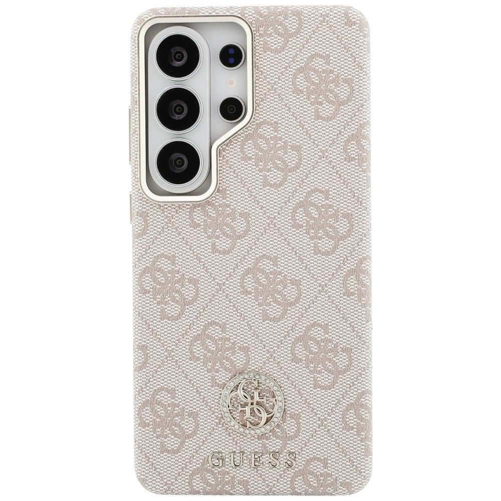 MagSafe tok Samsung Galaxy S26 Ultra S948-hez, Guess, Rhinestone Round Logo, Rózsaszín