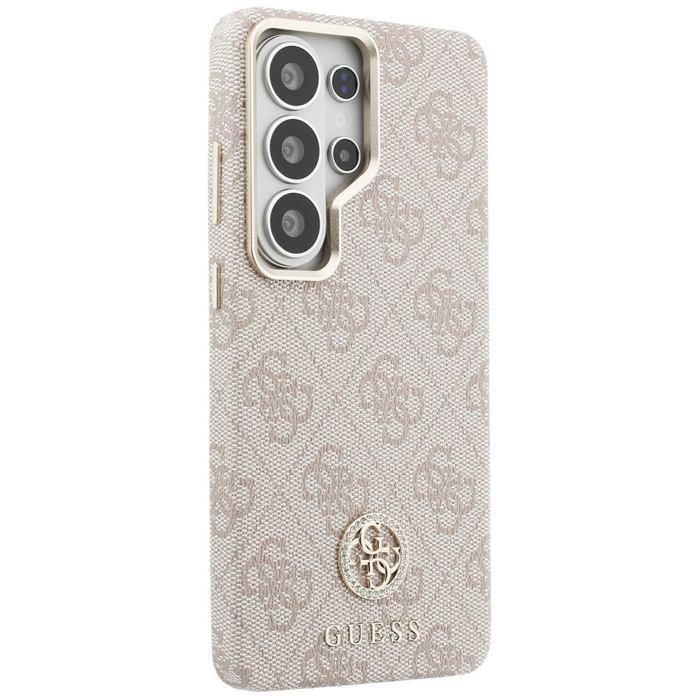 MagSafe tok Samsung Galaxy S26 Ultra S948-hez, Guess, Rhinestone Round Logo, Rózsaszín