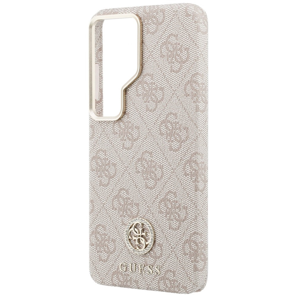 MagSafe tok Samsung Galaxy S26 Ultra S948-hez, Guess, Rhinestone Round Logo, Rózsaszín