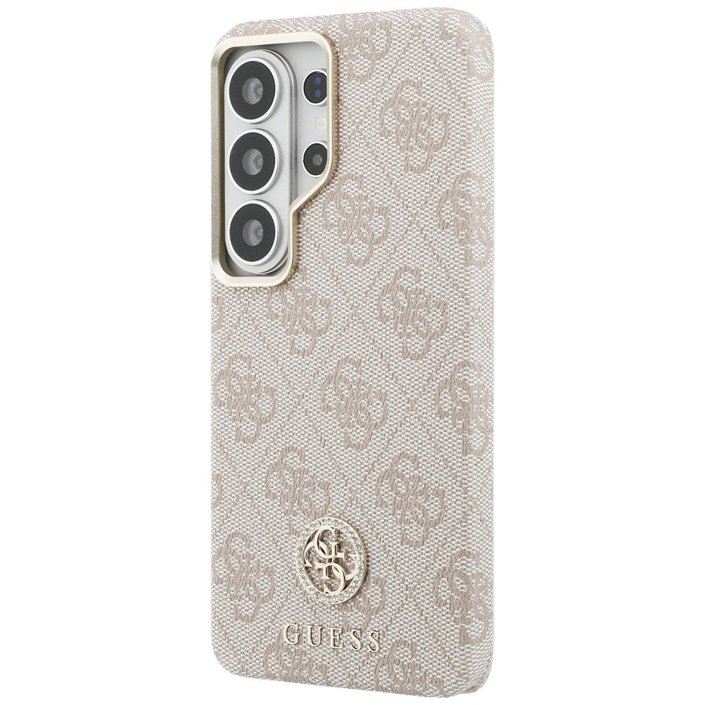 MagSafe tok Samsung Galaxy S26 Ultra S948-hez, Guess, Rhinestone Round Logo, Rózsaszín