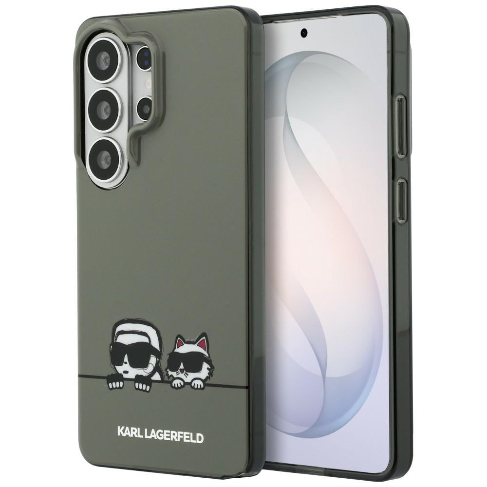 MagSafe tok Samsung Galaxy S26 Ultra S948-hoz, Karl Lagerfeld, IML Karl & Choupette Peekaboo Logo, Fekete