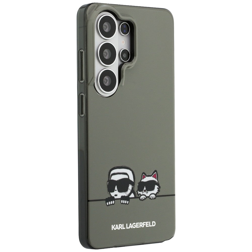 MagSafe tok Samsung Galaxy S26 Ultra S948-hoz, Karl Lagerfeld, IML Karl & Choupette Peekaboo Logo, Fekete