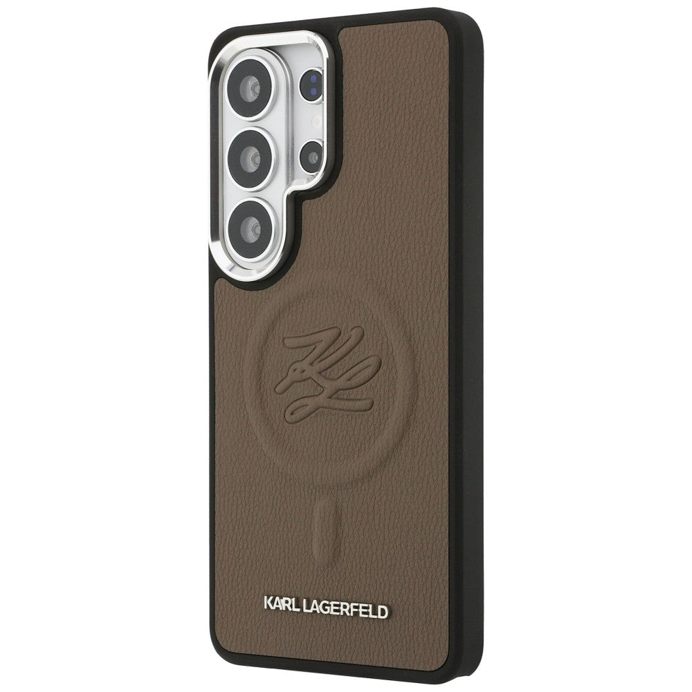 MagSafe tok Samsung Galaxy S26 Ultra S948-hez, Karl Lagerfeld, Initial Logo Debossed, Barna