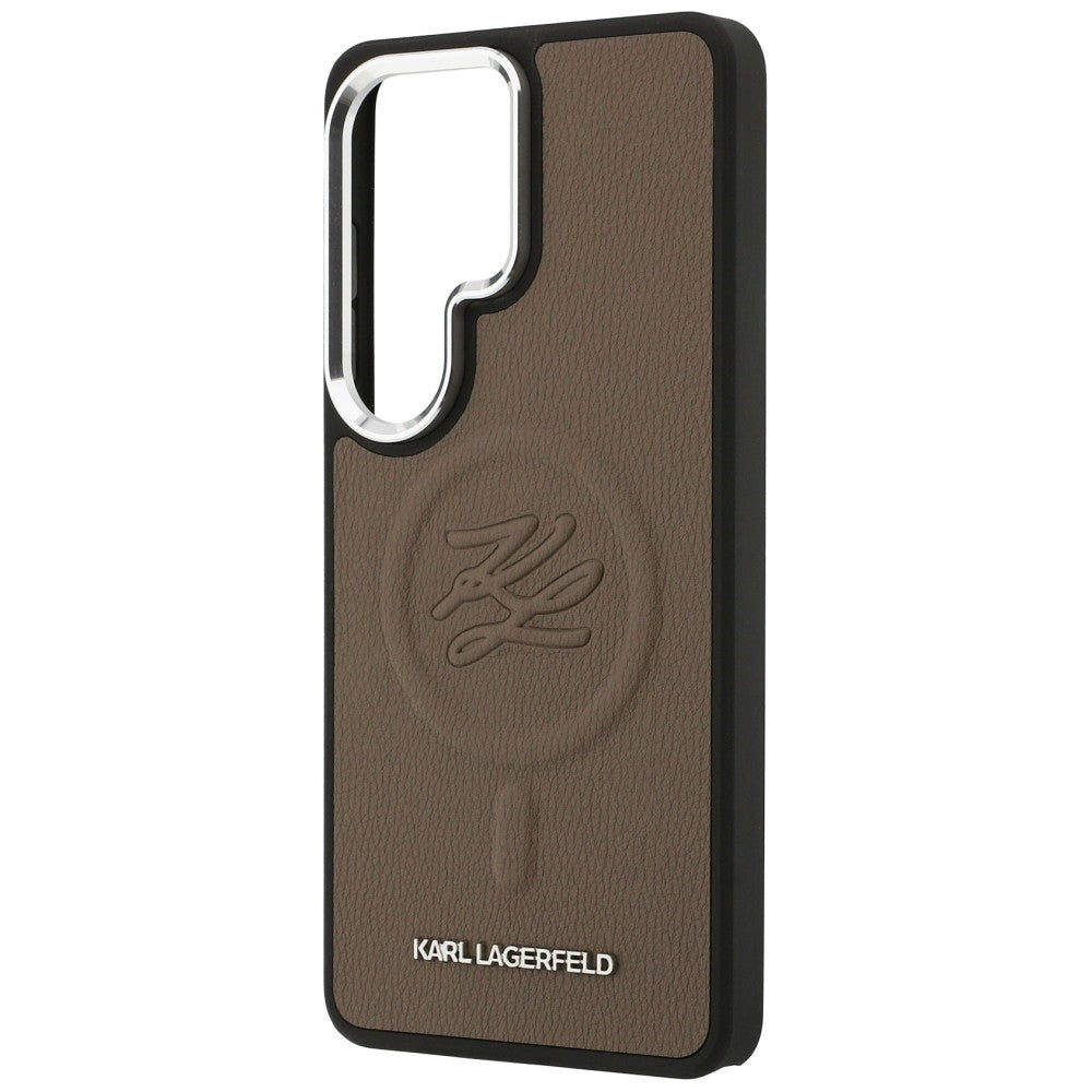 MagSafe tok Samsung Galaxy S26 Ultra S948-hez, Karl Lagerfeld, Initial Logo Debossed, Barna