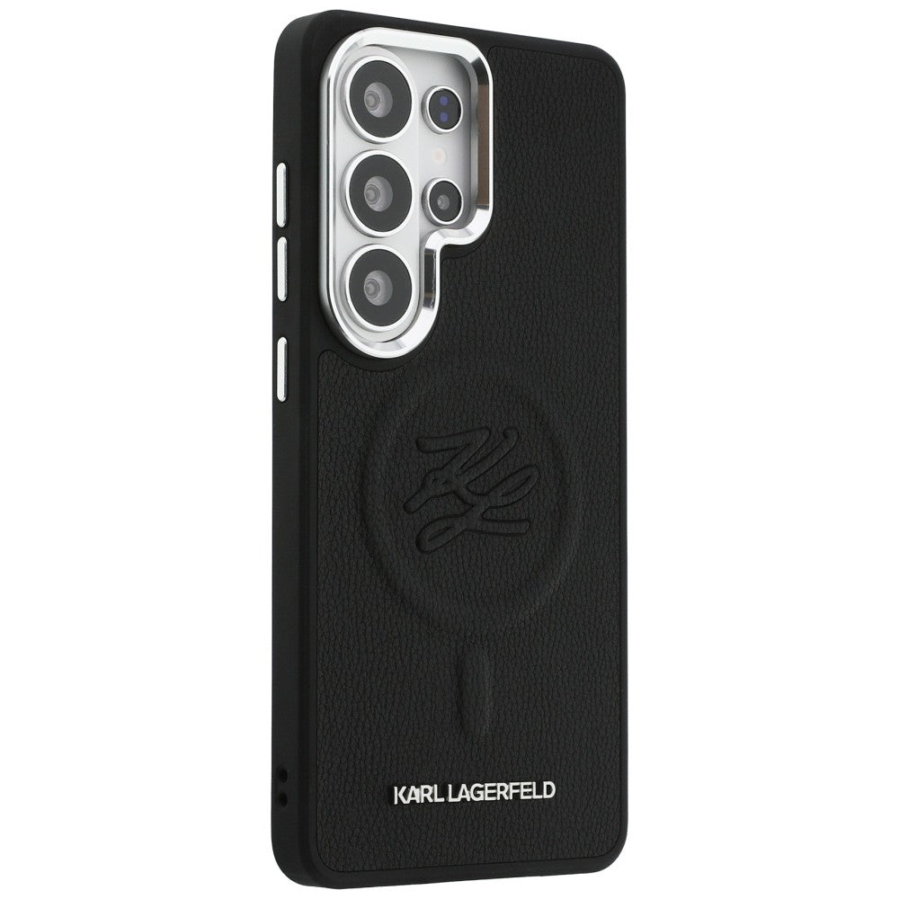 MagSafe tok Samsung Galaxy S26 Ultra S948-hez, Karl Lagerfeld, Initial Logo Debossed, Fekete