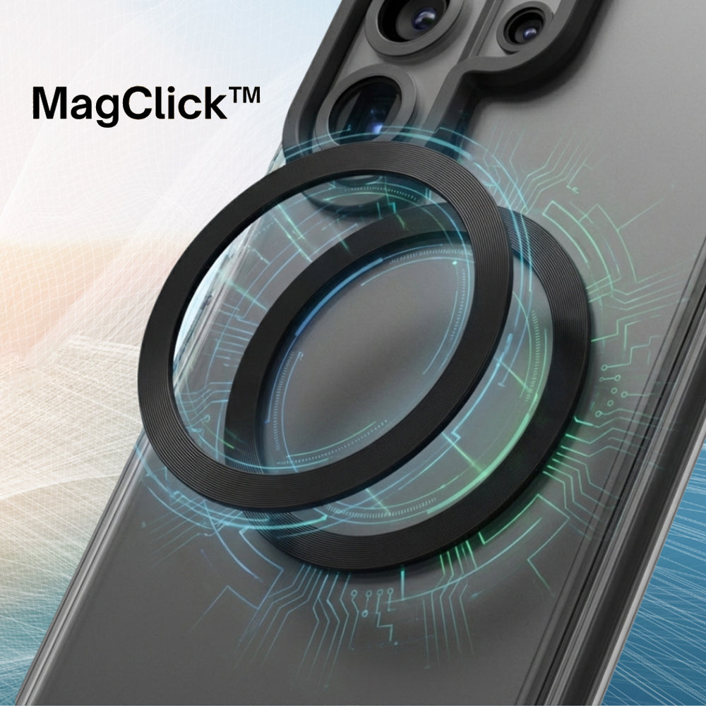 MagSafe tok Samsung Galaxy S26 Ultra S948-hez, UNIQ, Combat MagClick, Fekete
