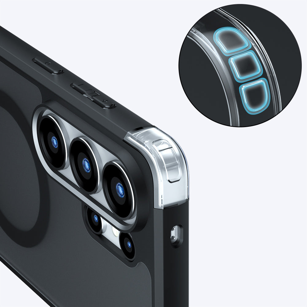 MagSafe tok Samsung Galaxy S26 Ultra S948-hez, Techsuit, PureFrost, Szaténfekete