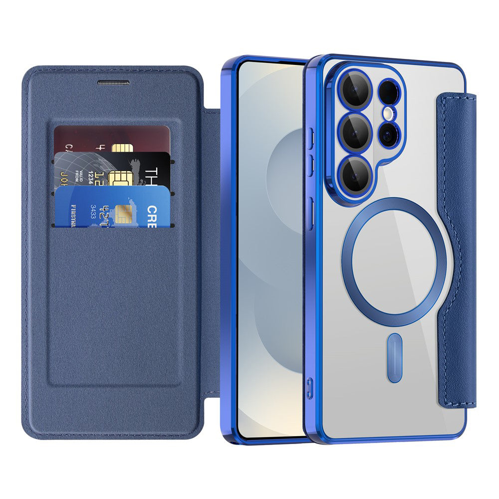 MagSafe Case for Samsung Galaxy S26 Ultra S948, Techsuit, SmartMag Book, Blue