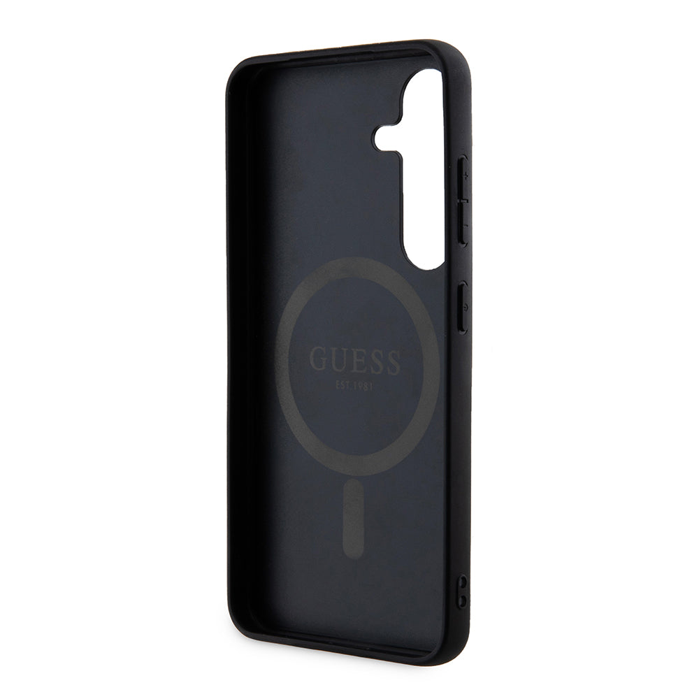 MagSafe tok Samsung Galaxy Z Flip7 F766-hoz, Guess, 4G Collection, Fekete