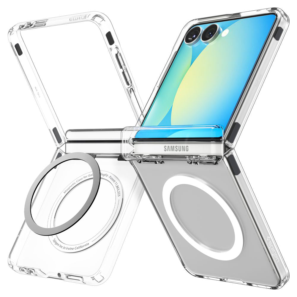 MagSafe tok Samsung Galaxy Z Flip7 F766-hoz, Spigen, Ultra Hybrid Pro, Átlátszó ACS09559