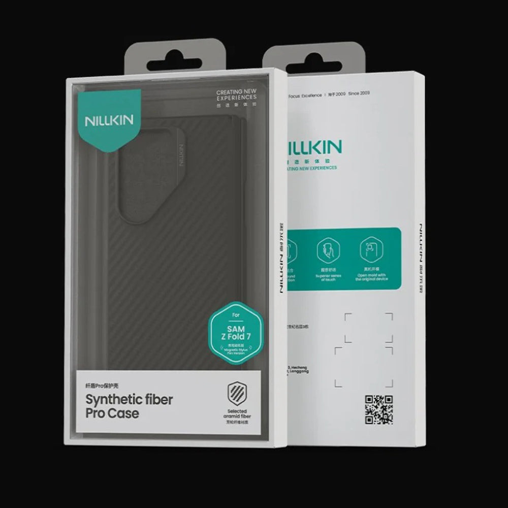 MagSafe tok Samsung Galaxy Z Fold7 F966-hez, Nillkin, Synthetic Fiber Pro, Fekete