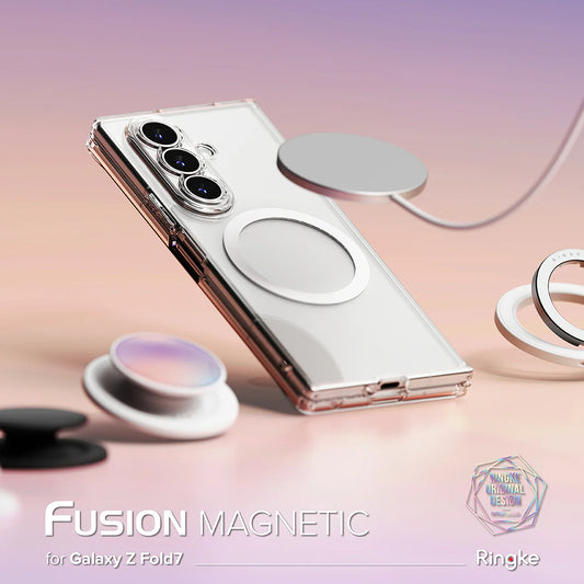 MagSafe tok Samsung Galaxy Z Fold7 F966-hez, Ringke, Fusion, Átlátszó