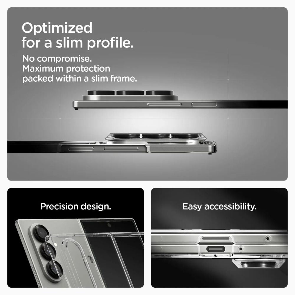 MagSafe tok Samsung Galaxy Z Fold7 F966-hez, Spigen, Air Skin, Átlátszó ACS09545