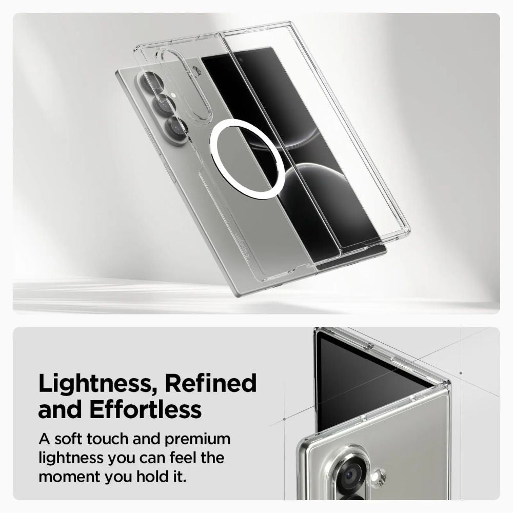 MagSafe tok Samsung Galaxy Z Fold7 F966-hez, Spigen, Air Skin, Átlátszó ACS09545