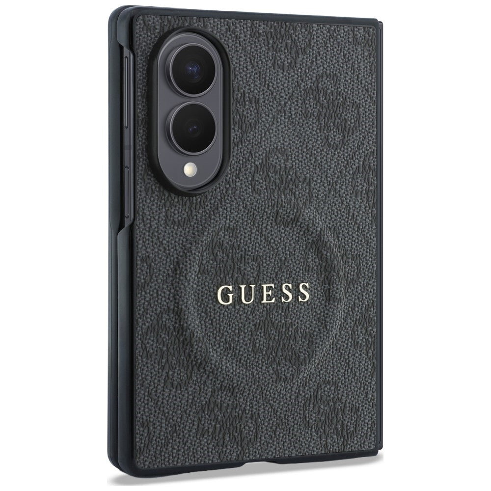 MagSafe tok Samsung Galaxy Z Fold8 F971-hez, Guess, 4G Leather Classic, Fekete