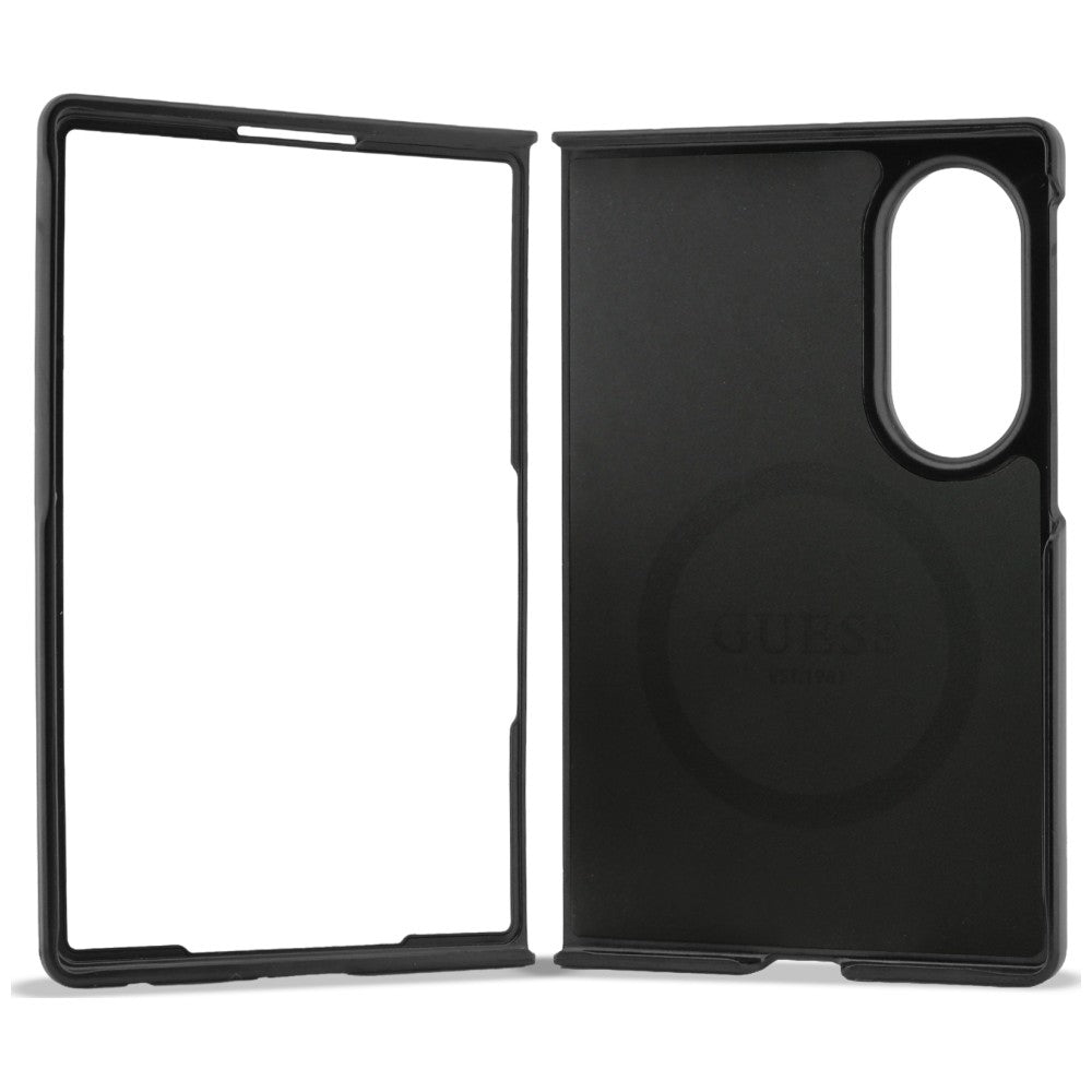 MagSafe tok Samsung Galaxy Z Fold8 F971-hez, Guess, 4G Leather Classic, Fekete
