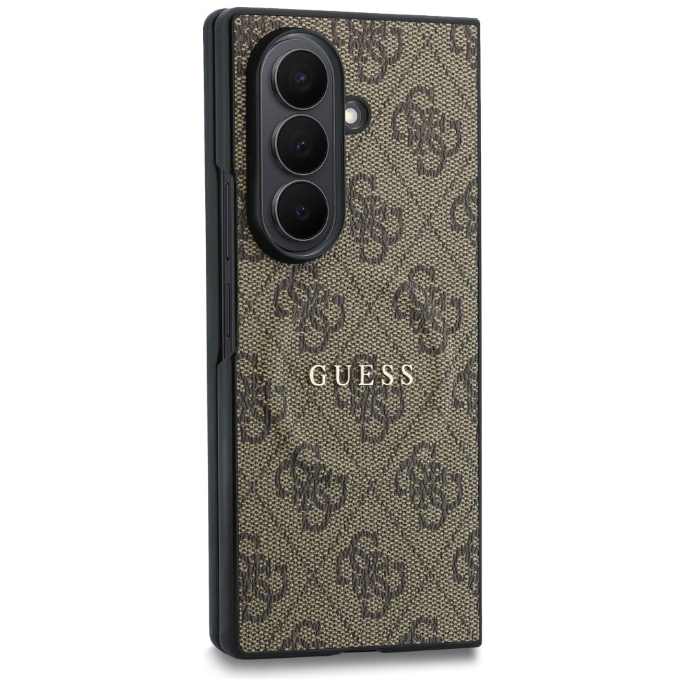 MagSafe tok Samsung Galaxy Z Fold8 Ultra F976-hez, Guess, 4G Leather Classic, Barna